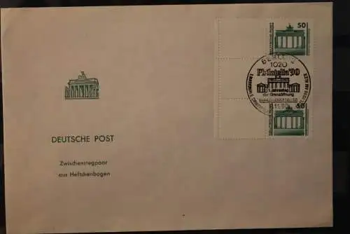 DDR 1990, Freimarken: Bauwerke und Denkmäler; MiNr. 3346 als Zwischenstegpaar, SST