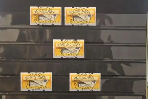 Deutschland 2002; ATM MiNr 5.1; Versandstellensatz VS 2, Ersttagsstempel München