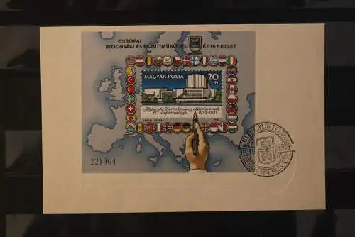Ungarn 1985; KSZE Helsinki, Block 179 A, Ersttags-Sonderstempel