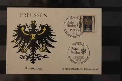 Berlin 1981, Preußen-Ausstellung, Sonderpostkarte ESST, MiNr 648