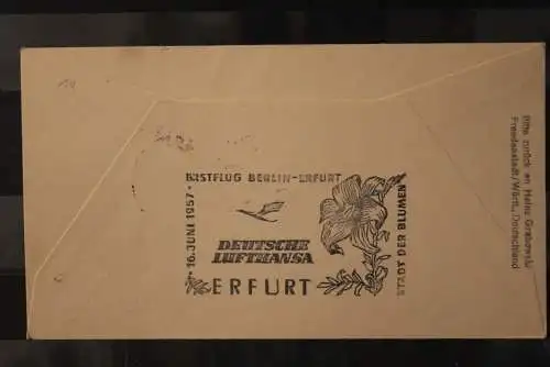 DDR 1957; Deutsche Lufthansa; Eröffnungsflug Berlin-Erfurt 16.6.1957