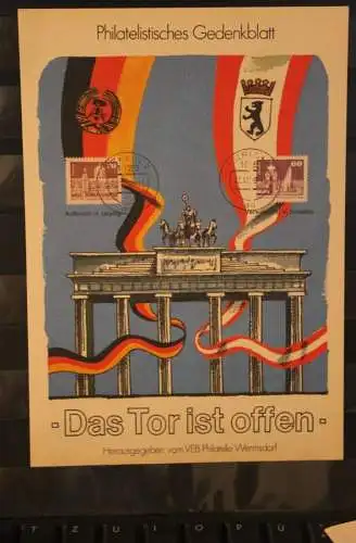 Deutschland Gedenkblatt: Das Tor ist offen, Berlin