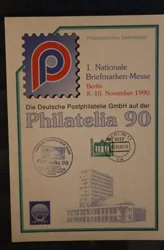 Deutschland Gedenkblatt: Philatelia 90 Berlin 1990