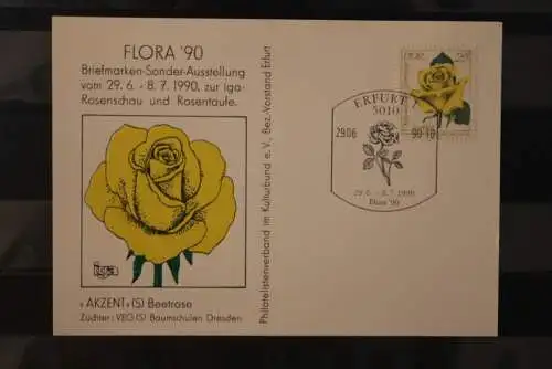 DDR 1990; FLORA '90 Erfurt, SST Rose