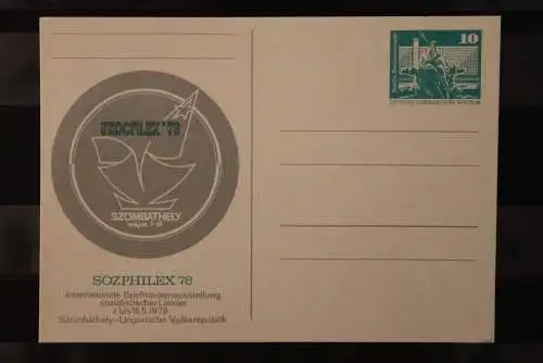 DDR 1978; Ganzsache P 83; Sozphilex '78