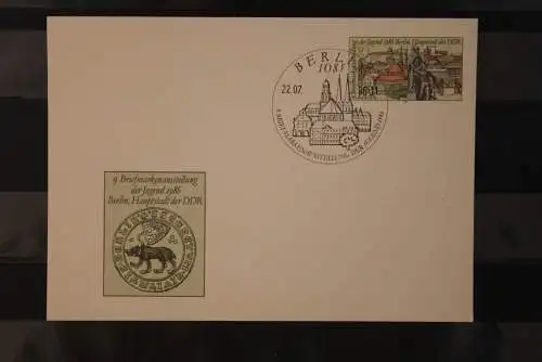 DDR 1986; Ganzsache P 94; 9. Briefmarkenausstellung der Jugend 1986, Sonderstempel