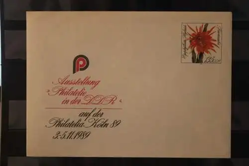 DDR 1989; Philatelia Köln 89, Ganzsache U 10, ungebraucht