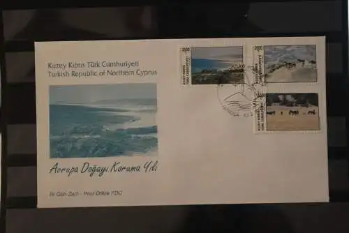 Zypern, Türkische Besetzung  Europäisches Naturschutzjahr 1995, FDC, MiNr 392-94