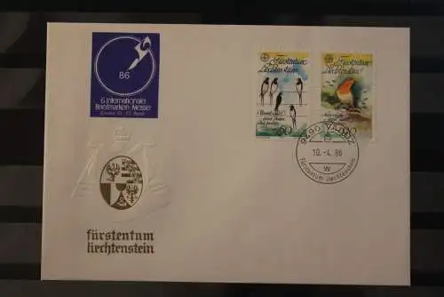 Liechtenstein EUROPA - Marken 1986, FDC, MiNr 893-94; Vögel; Briefmarken-Messe Essen