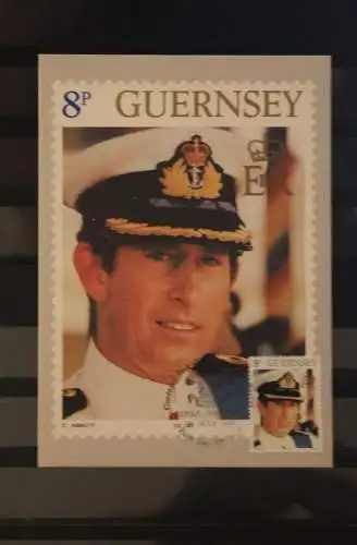 Guernsey 1981, 7 Maximumkarten:  Royal Wedding; Lady Diana