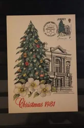 Jersey 1981, 3 Maximumkarten:  Weihnachten, Christmas 1981