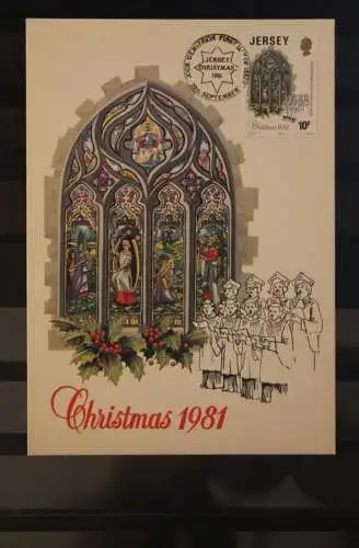 Jersey 1981, 3 Maximumkarten:  Weihnachten, Christmas 1981