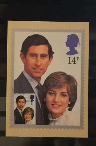 Großbritannien 1981, 2 Maximumkarten:  Royal Wedding, Lady Diana