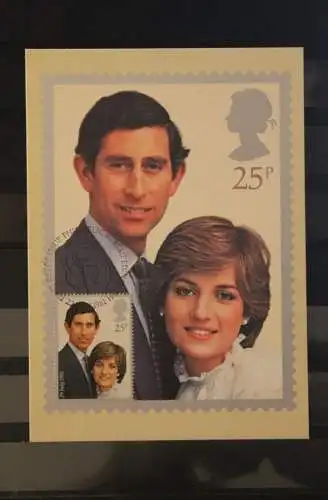 Großbritannien 1981, 2 Maximumkarten:  Royal Wedding, Lady Diana