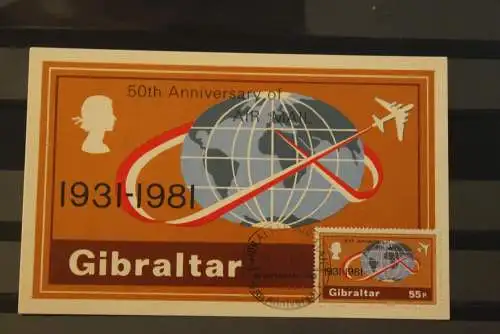 Gibraltar 1981, 3 Maximumkarten: 50 Jahre Air Mail