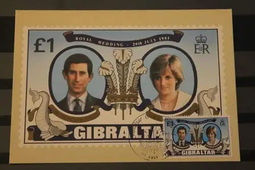 Gibraltar 1981, Royal Wedding: Lady Diana, Maximumkarte