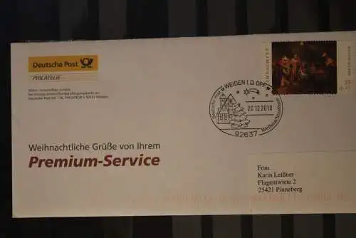 Deutschland 2010; Klappkarte der Deutsche Post, Weihnachten, mit Umschlag