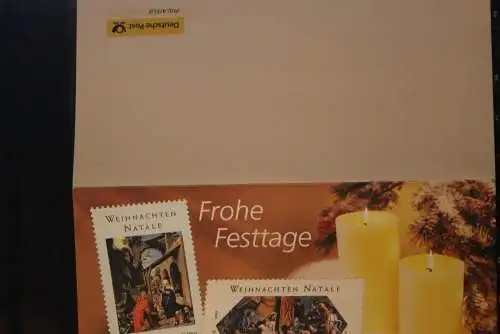 Deutschland 2008; Klappkarte der Deutsche Post, Weihnachten, mit Umschlag