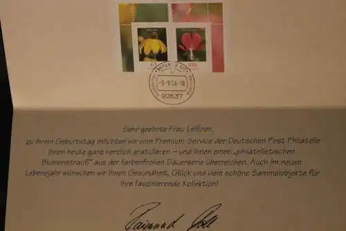 Deutschland 2006; Klappkarte der Deutsche Post, Blumenserie