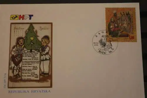 Kroatien 1994; Weihnachten, FDC