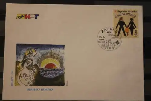 Kroatien 1994; Jahr der Familie, FDC, MiNr 290