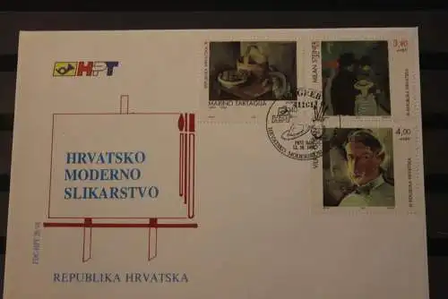 Kroatien 1994; Gemälde, FDC, MiNr 295-97