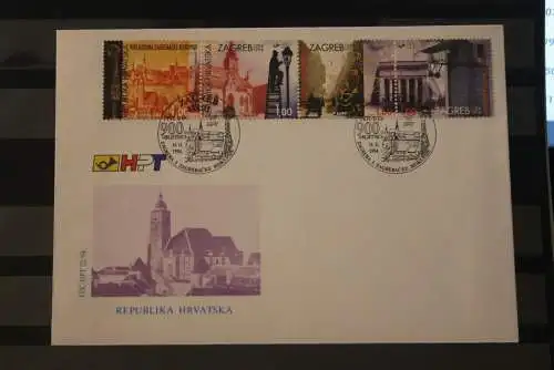 Kroatien 1994; 900 Jahre Zagreb, FDC, MiNr 299-303