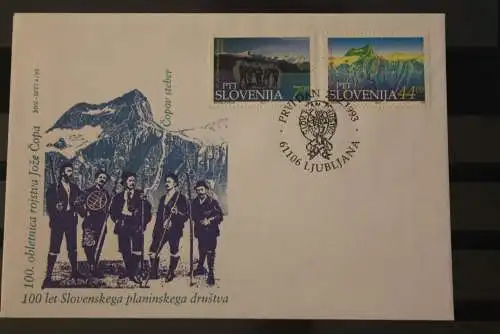 Slowenien 1993; Slowenische Alpine Gesellschaft, FDC, MiNr 43-44