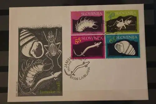 Slowenien 1993; Höhlentiere, Tiere, FDC, MiNr 60-63