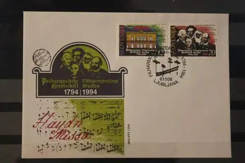 Slowenien 1994; Philharmonische Gesellschaft, Musik, FDC, MiNr 95-96