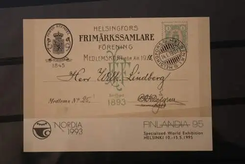 Finnland 1993, Ausstellungskarte NORDIA 1993, mit Hologramm, Karte 1, MNH