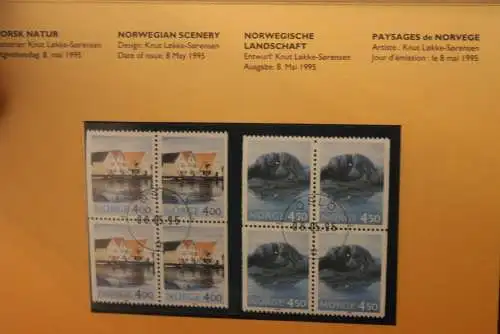 Norwegen, Folder NORDEN Nr. 3/95; MiNr 1176-77 Di/Dr, EST, Viererblock