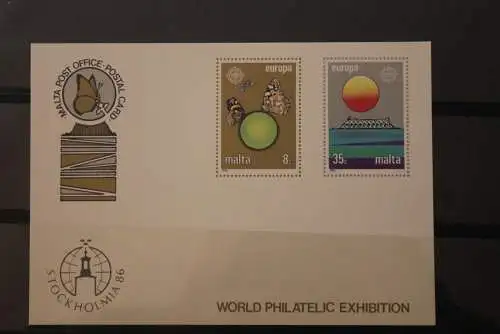 Malta, Europa CEPT Ganzsache zur STOCKHOLMIA 86 - World Philatelic Exhibition, MNH