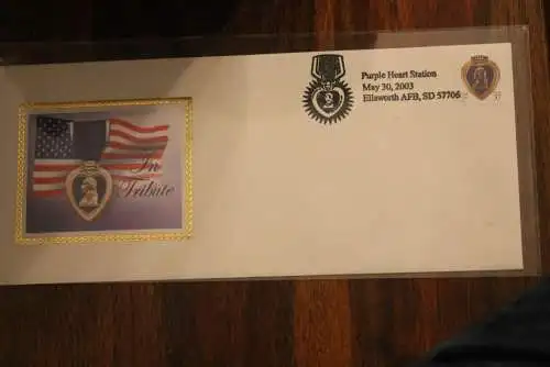 U.S.A. FDC Purple Heart 2003, seltener Ersttag-Sonderstempel