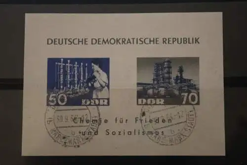 DDR 1963, Block Chemische Industrie, Block 18; Tagesstempel 1964 Karl-Marx-Stadt