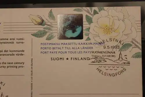 Finnland 1993, Ausstellungskarte NORDIA 1993, mit Hologramm; Karte 4, Sonderstempel