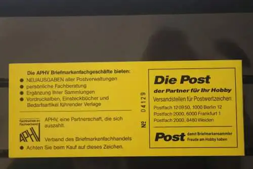 Markenheft, MH " Tag der Briefmarke 1990", MNH