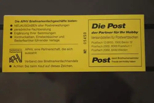 Markenheft, MH " Tag der Briefmarke 1991", MNH