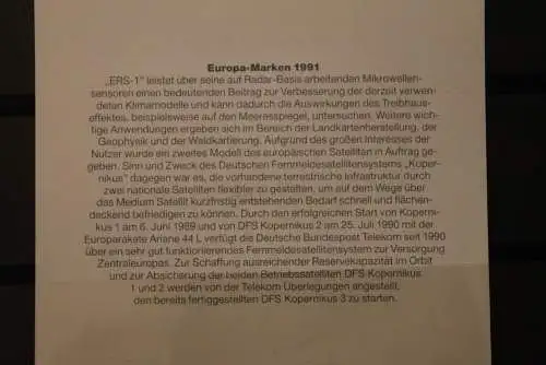 Deutschland 1991, Postkalender-Karte: Europa-Marken 1991