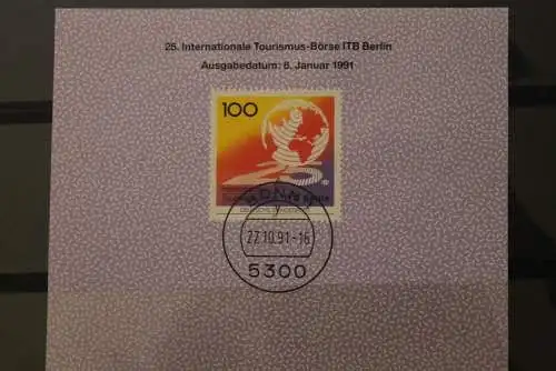 Deutschland 1991, Postkalender-Karte: Intern. Tourismus-Börse Berlin