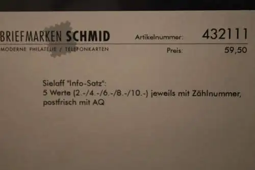 Deutschland ATM MiNr 3; alle mit Zähl-Nr., mit Einzel-Quittung, bitte lesen