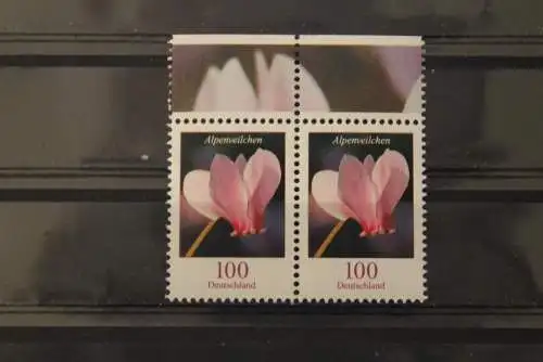 Freimarken Blumenserie, Alpenveilchen, waagerechtes Paar, OR, MiNr 3365, MNH