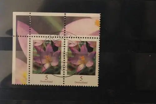 Freimarken; Blumenserie, 100 C; Krokus, waagerechtes Paar MiNr 2480 A, gestempelt