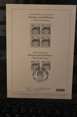 Deutschland 1988; Schwarzdruck: Burgen und Schlösser, 10Pf Schloß Glücksburg, MiNr 913 A