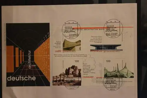 Deutschland Deutsche Architektur 1997, FDC, MiNr Block 37