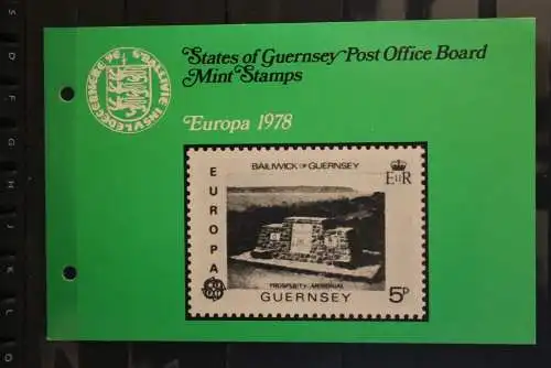 Guernsey CEPT EUROPA-UNION 1978, Präsentation Pack, MNH, MiNr 181-82