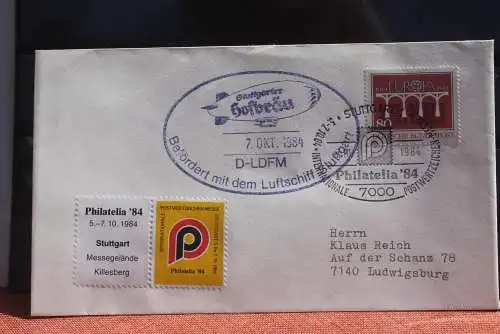 Zeppelin (NT)-Fahrt mit Luftschiff D-LDFM Stuttgart; 7.10.1984