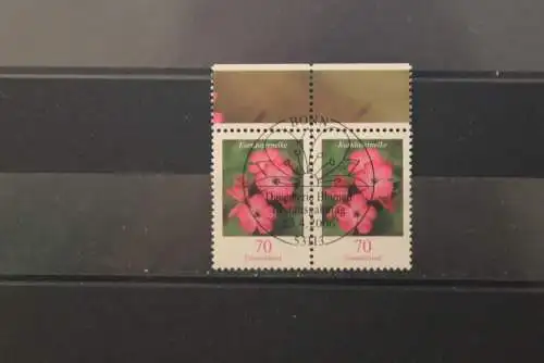 Freimarken; Blumen: 70 C; Karthäusernelke, waagerechtes Paar, OR, gestempelt, MiNr 2529