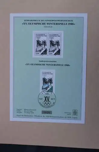 DDR 1988, Olympische Winterspiele 1988 - Calgary; MiNr 3142 mit Schwarzdruck