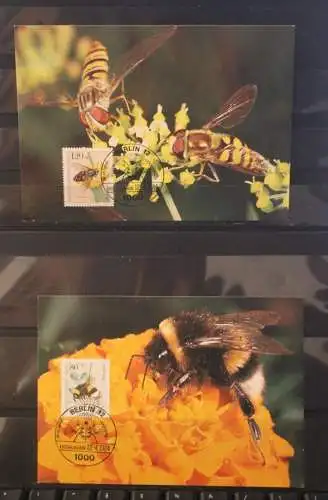 Berlin 1984; Für die Jugend 1984: Insekten; Bienen; 4 Maximumkarten; MiNr 712-15